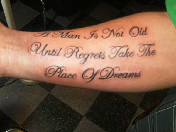 Words I live by (right forearm) tattoo