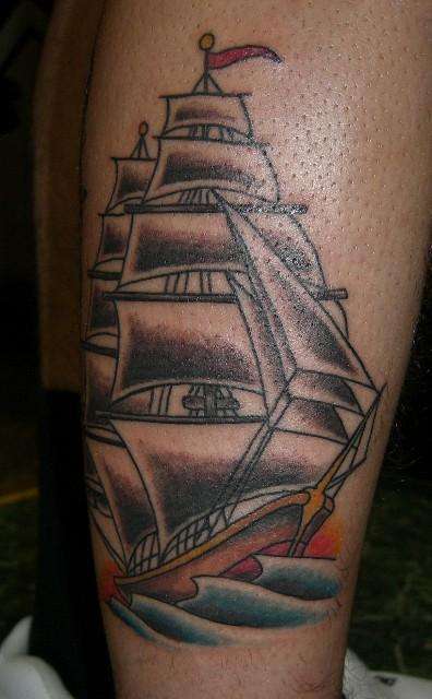 sailor jery ship tattoo