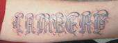 Last name, Forearm. tattoo