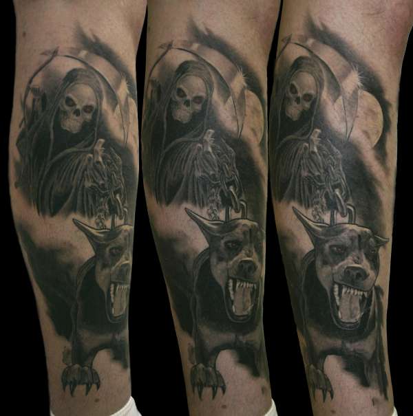 Reaper's Doberman tattoo