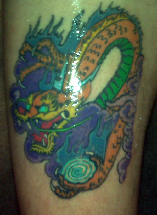 dragon finished tattoo