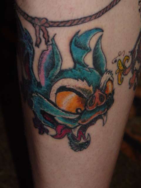 Amos' bat tat tattoo