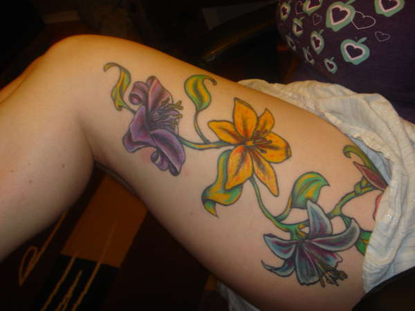 Flowers unfinished tattoo
