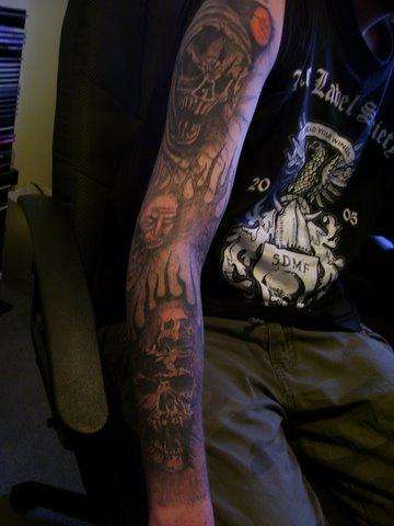 Demon Sleeve tattoo
