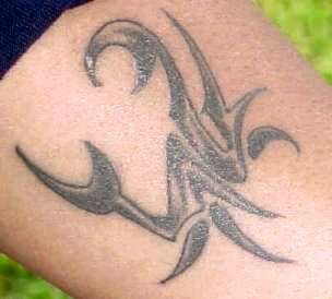 abstract crab tattoo