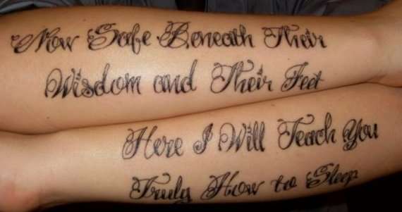 Thrice lyrics tattoo