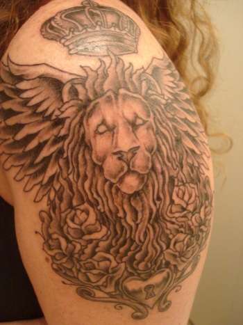 my lion up close tattoo
