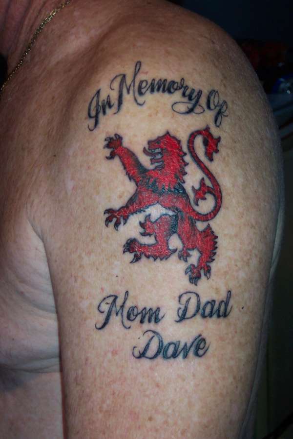 scottish rampart lion tattoo