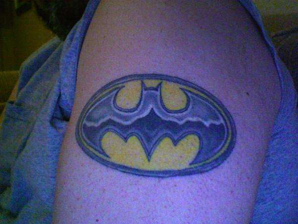 Bat logo tattoo