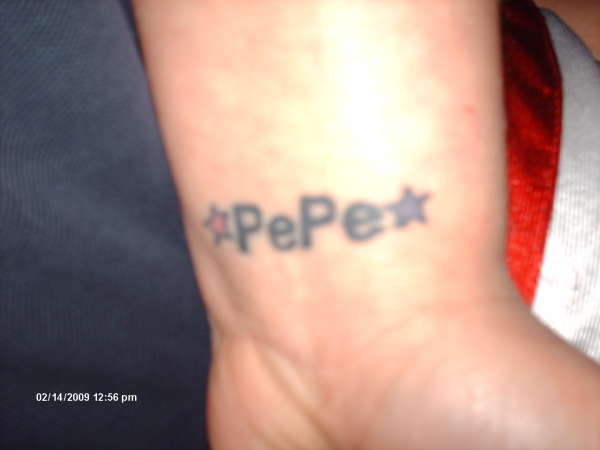 wrist tattoo of my oldest son tattoo