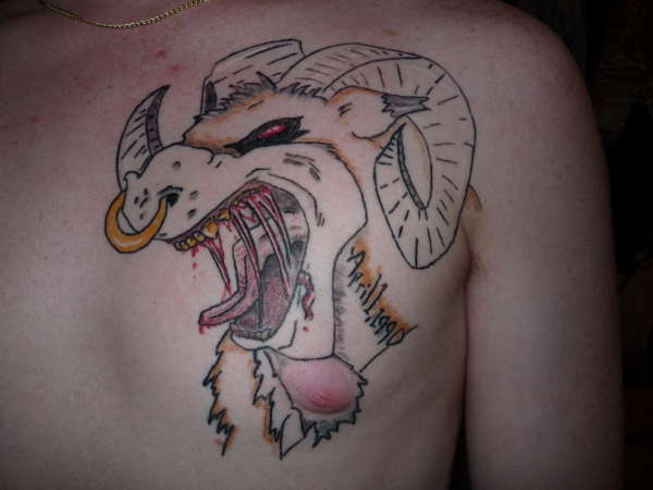 Demon Ram tattoo