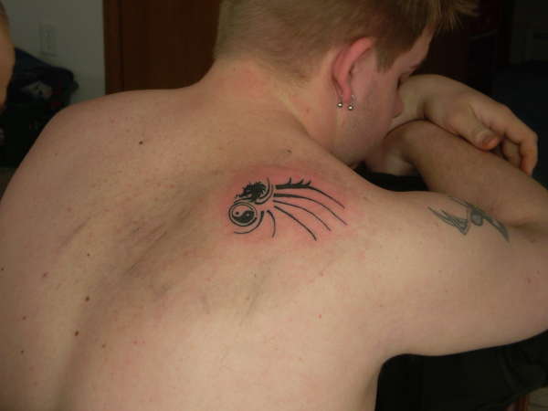 Yin Yang and Dragon tattoo