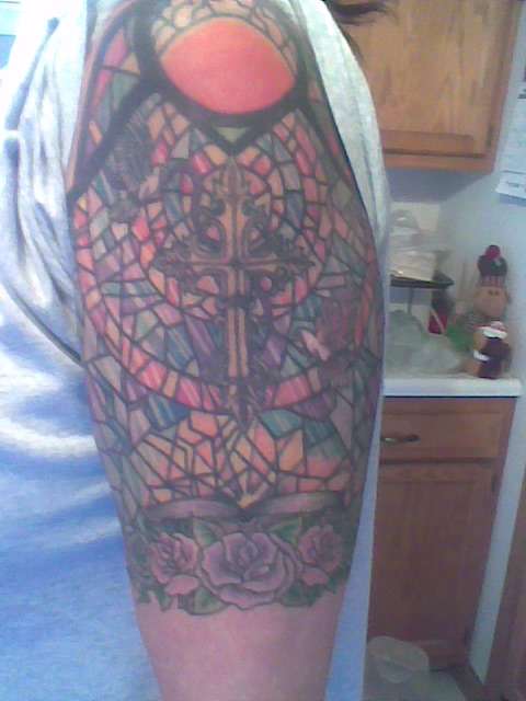 tiffany stain glass tattoo