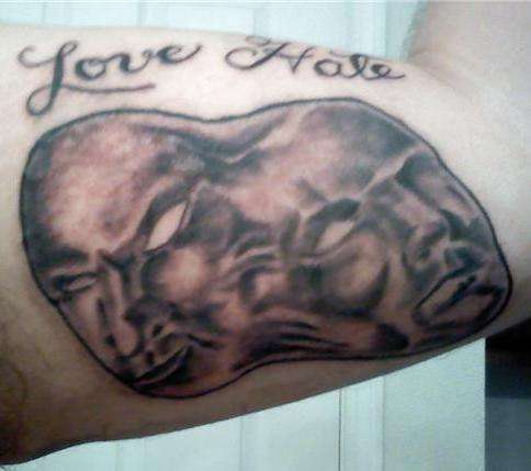 Love Hate tattoo
