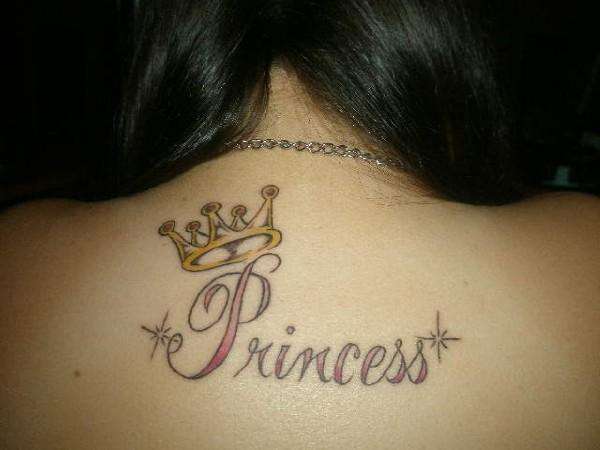 Princess with Crown tattoo