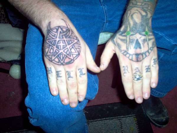 hands tattoo