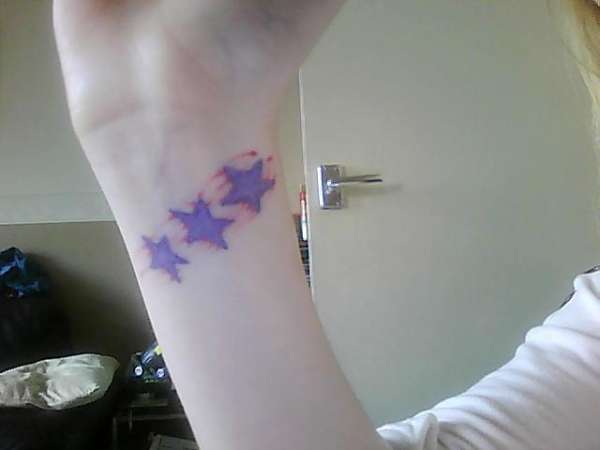 3 stars on wrist tattoo