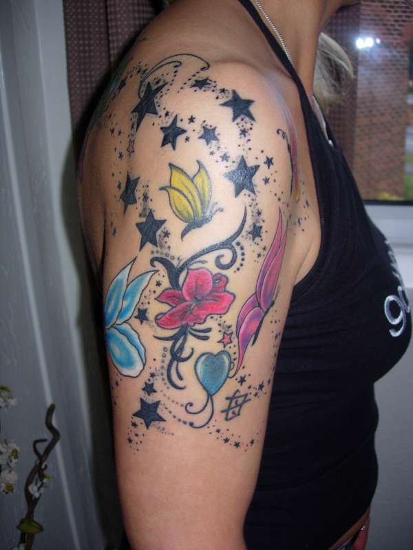 kimmys stars n butterflies tattoo