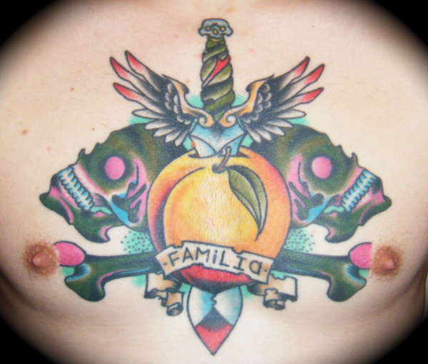 Chest finished tattoo