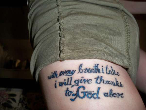 With Every Breath tattoo