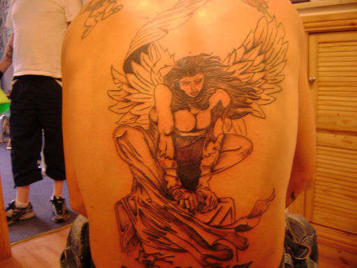 Angel on the Back tattoo