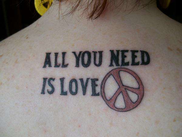 All you need is love tattoo