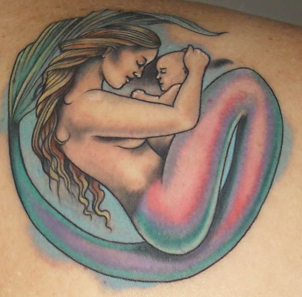 Mermaid Motherhood Tattoo tattoo