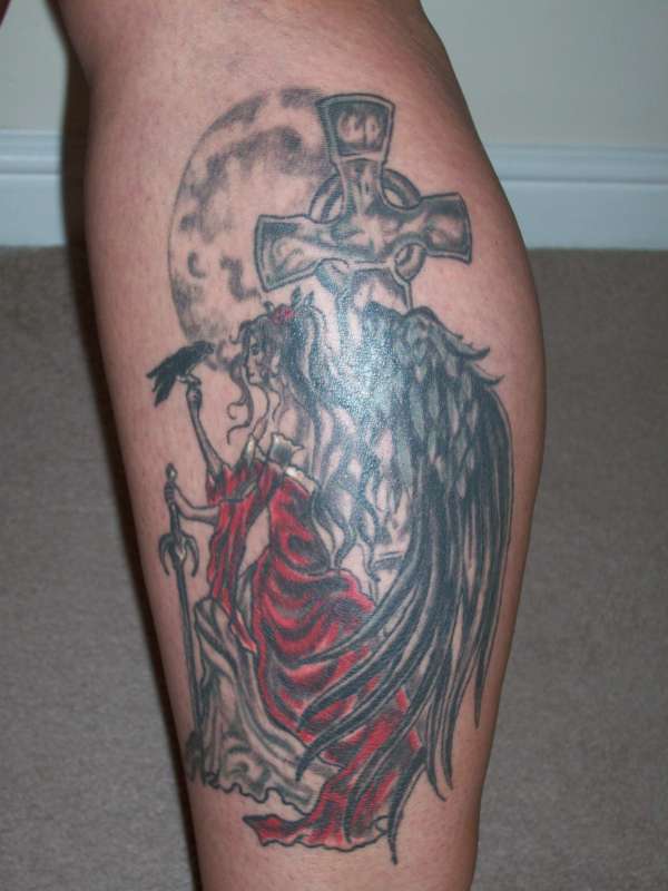 Raven Angel 2 tattoo