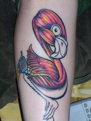 Unfinished Flamingo tattoo