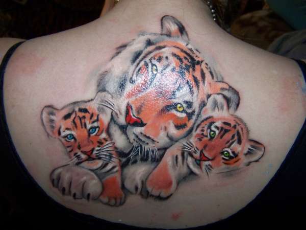 Mamma Tiger and Cubs tattoo