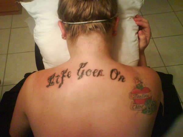 My mrs back tattoo