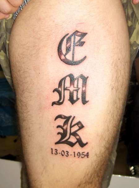 Lettering tattoo