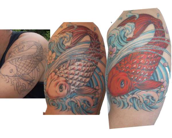 styles' koi tattoo