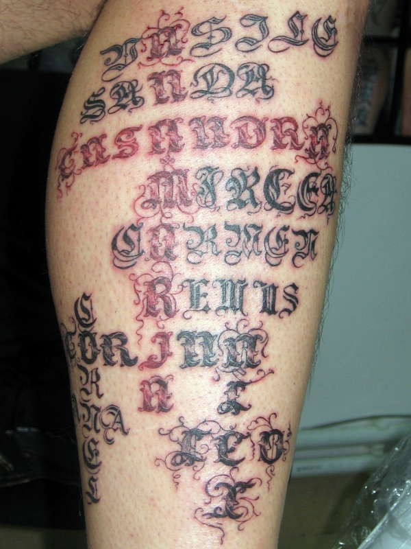 letters tattoo