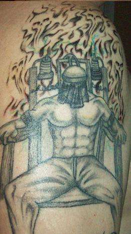 electric chair - the suffering tattoo