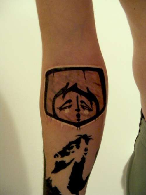 Banksy/Akroe tattoo