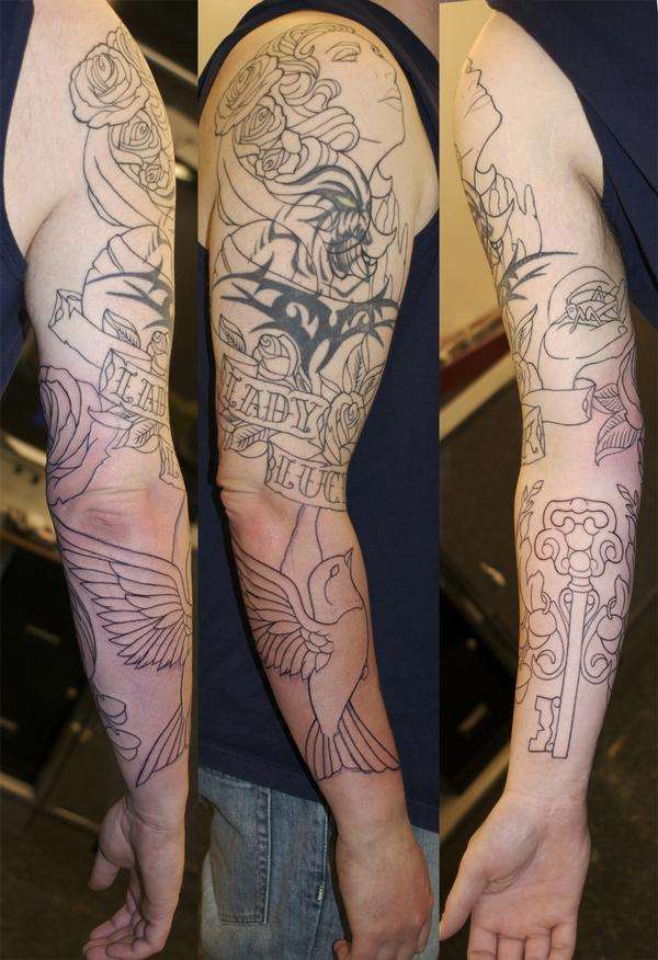Outline for Cover-up/ Sleeve tattoo