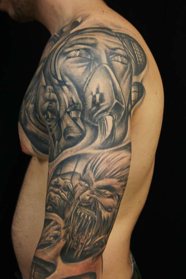 Wicked Black and Gray Tattoo!!! tattoo