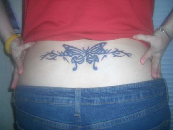 tribal butterfly tattoo