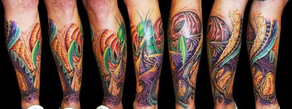 Bio-Mantis tattoo