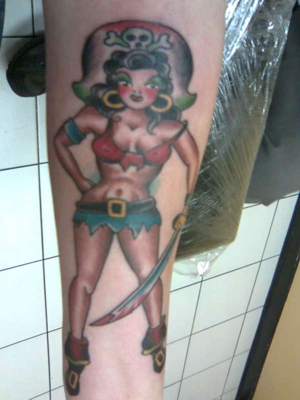 Pirate girl tattoo