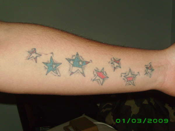 stars with flag tattoo
