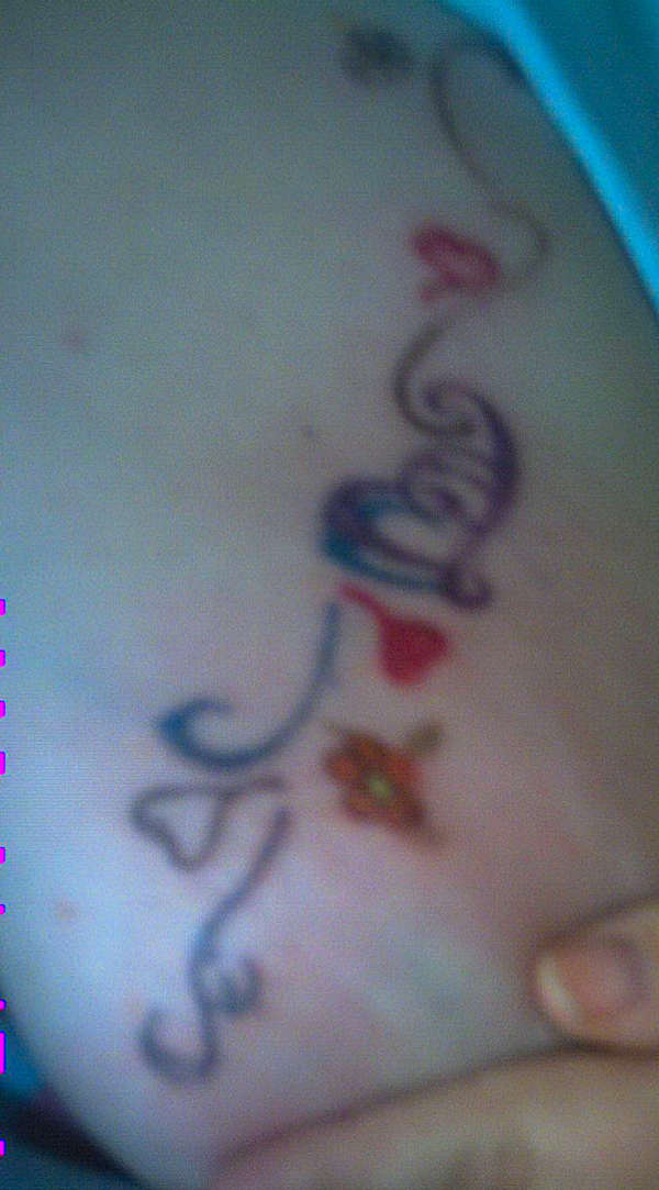 sweet flowing love tattoo