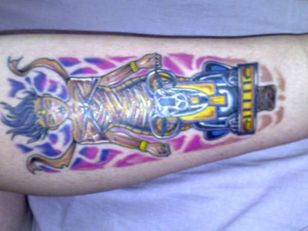 right leg calf tattoo