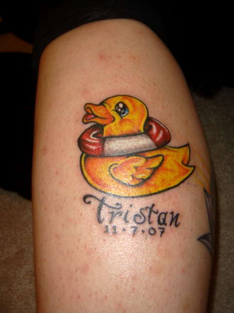 Rubber duckie tattoo