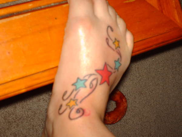 Stars on my foot! tattoo
