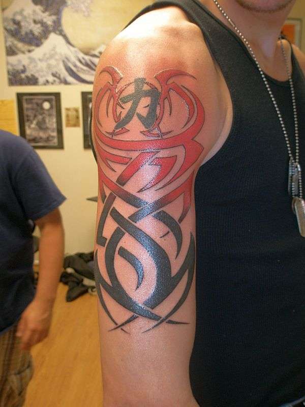 tribal-half-sleeve-tattoo