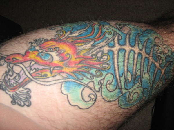 Dragon fish tattoo