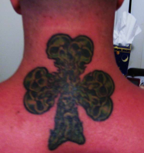 Back neck tattoo