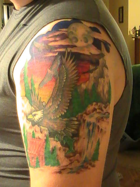 Left arm tattoo